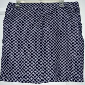 Dalia Collection Navy & White Floral Print Skirt – Size 12